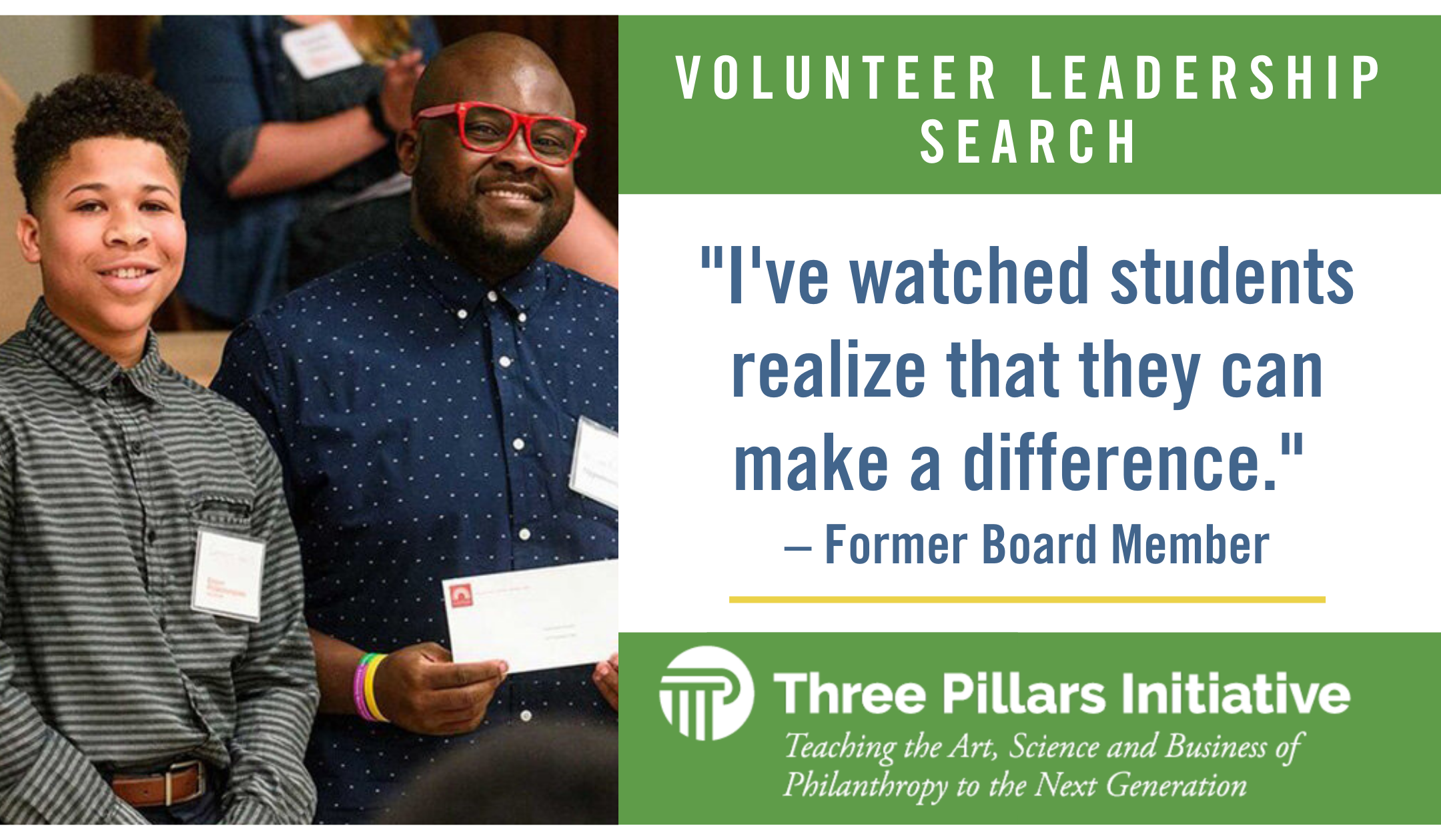 Volunteer Leadership Search Three Pillars Initiative — What